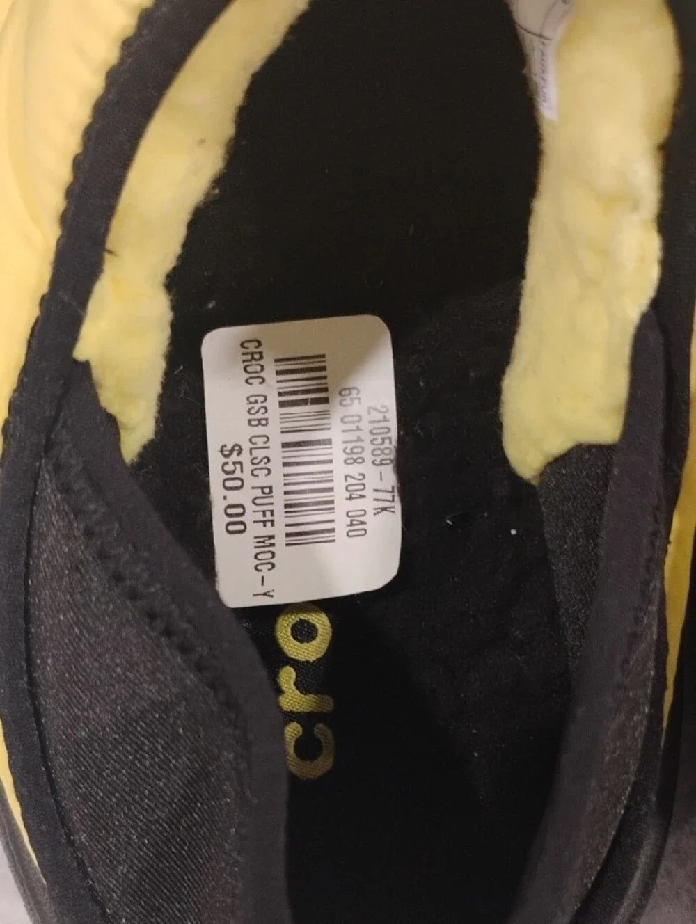 Yellow Kids Puffer Slip-On Shoes